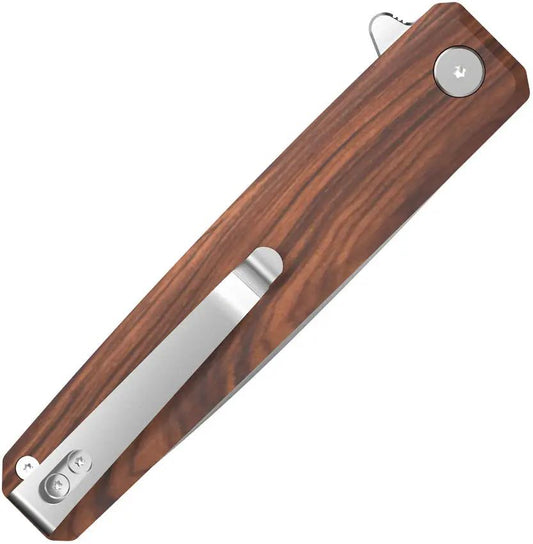 Outdoor Edge Peleus Linerlock Rosewood Pocket Knife - 3.3 Inch Satin Blade, Secure Liner Lock for EDC by Outdoor Edge