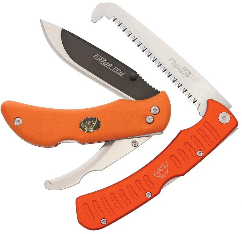 Outdoor Edge Razor Pro Saw Combo ROC-30 Durable Survival Kit With 4.5in Saw Blade And 3.5in Gutting Blade For Campers by Outdoor Edge