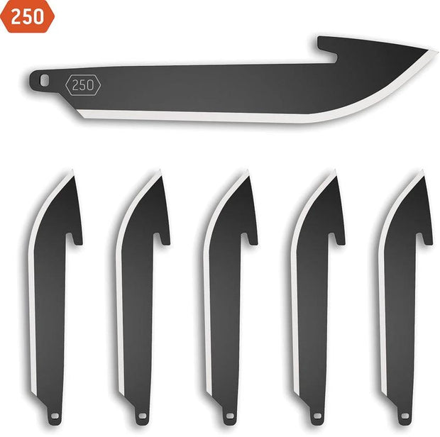 Outdoor Edge 250 Drop Point Blade 6pk Black RR25K-6C by Outdoor Edge