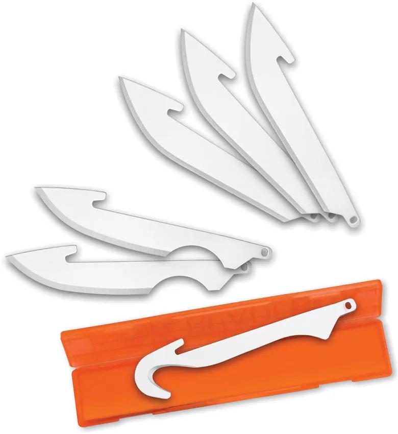 Outdoor Edge Combo Blade 6 Pack For 3 Inch Knives Hunters 420J2 Stainless Drop Point Caping Gut Hook With Storage Box by Outdoor Edge
