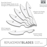 Outdoor Edge Caping Blades 6 Pack For 3 Inch Replacement Knives - With Storage Box For Hunters by Outdoor Edge