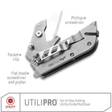 Outdoor Edge UtiliPro Utility Framelock Folding Knife UPB10C - Versatile Belt Cutter and All-In-One Utility Tool by Outdoor Edge