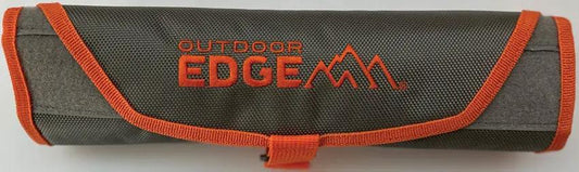 Outdoor Edge Vantex Hunting Knife Set VNTX4C Gray Titanium Blades Three Knife Set with Sharpener and Roll for Hunters by Outdoor Edge