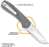 Outdoor Edge Razor VX1 Linerlock Auto Knife - 3 Replaceable 420J2 Blades With Aluminum Handle For Outdoor Enthusiasts by Outdoor Edge