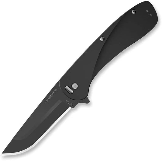 Outdoor Edge Razor VX1 Linerlock AO Knife With Assisted Opening 3in Blade 4.25in Closed Black Handle For Outdoorsmen by Outdoor Edge