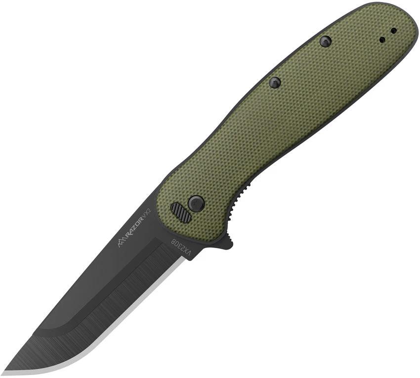 Outdoor Edge Razor VX2 Linerlock Green G10 VX230C-C by Outdoor Edge