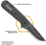 Outdoor Edge Razor VX3 Linerlock Assisted Opening Knife - 4 Replaceable Blades For Outdoorsmen by Outdoor Edge