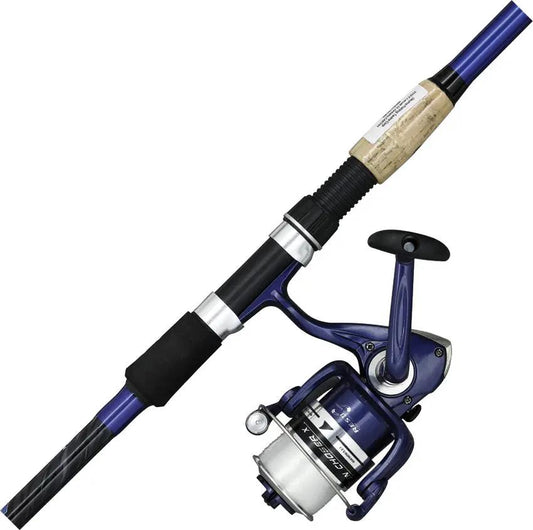 Okuma Fin Chaser X Rod Reel Combo FNX 70 40BL - 7ft Glass Fiber Rod Blue Finish With One Ball Bearing by Okuma