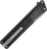 Oknife Aion Linerlock Black G10 - 4.5 Inch Closed, 3.5 Inch 14C28N Sandvik Drop Point Blade by Oknife