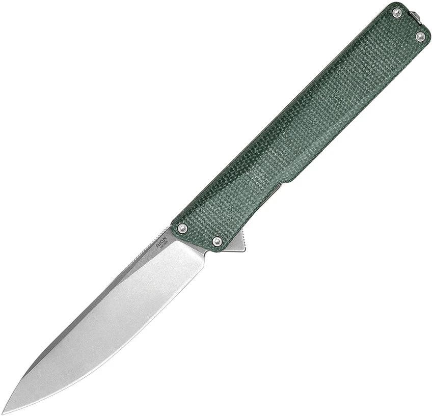 Oknife AION Linerlock Grn Micarta AION GREEN MICARTA by Oknife