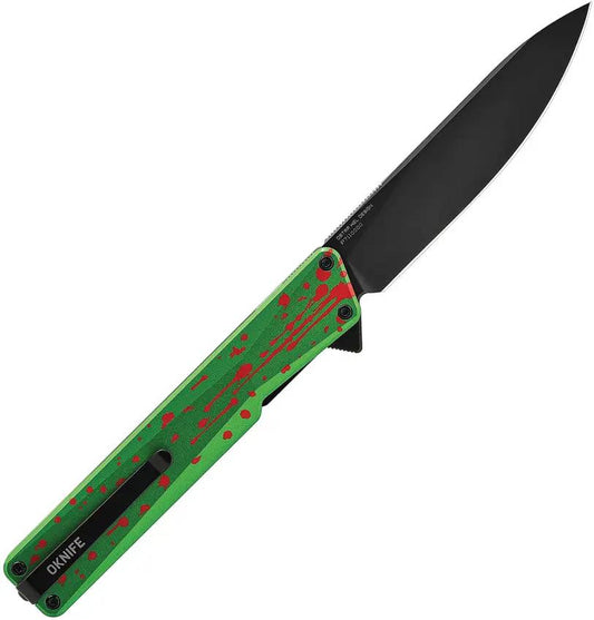 Oknife AION Linerlock Zombie Grn AION ZOMBIE GRREN by Oknife