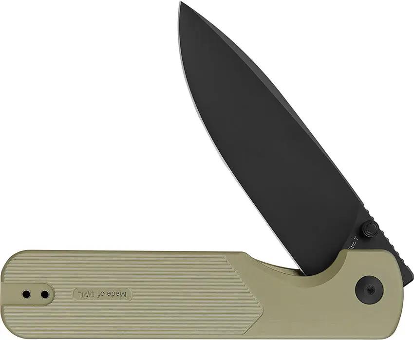 Oknife Duron Framelock Green Duron OG - Three Point Five Inch Nitro V Blade PVD Coated Aluminum Handle by Oknife