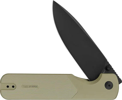 Oknife Duron Framelock Green Duron OG - Three Point Five Inch Nitro V Blade PVD Coated Aluminum Handle by Oknife