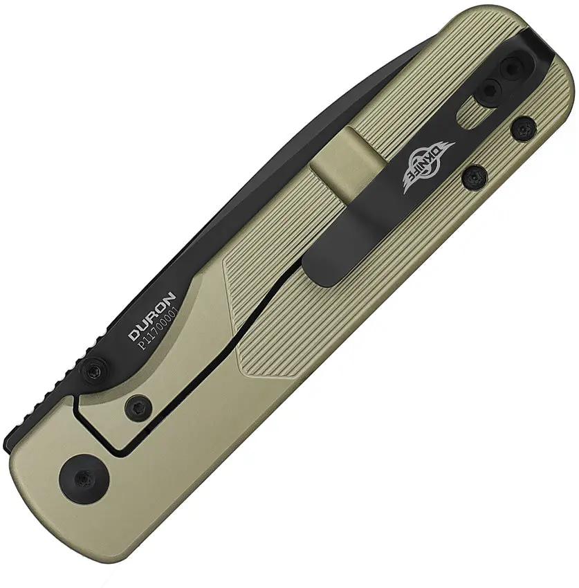 Oknife Duron Framelock Green Duron OG - Three Point Five Inch Nitro V Blade PVD Coated Aluminum Handle by Oknife