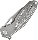 Oknife Freeze 5L Linerlock Titanium - Bohler M390 Drop Point Blade And Waterproof Storage Case by Oknife