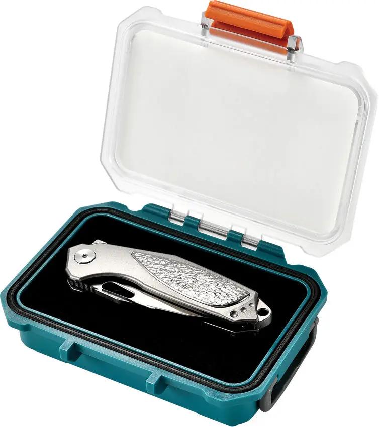 Oknife Freeze 5L Linerlock Titanium - Bohler M390 Drop Point Blade And Waterproof Storage Case by Oknife