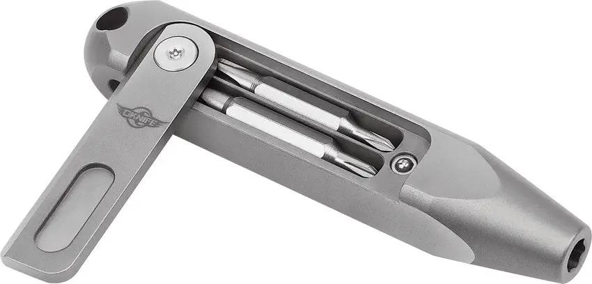 Oknife Otacle D1 EDC Pocket Tool - Hidden Titanium Hex Bit Storage With 8 Bit Sizes And Magnetic Bit Holders by Oknife