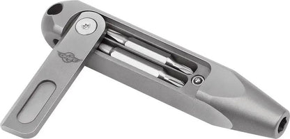 Oknife Otacle D1 EDC Pocket Tool - Hidden Titanium Hex Bit Storage With 8 Bit Sizes And Magnetic Bit Holders by Oknife