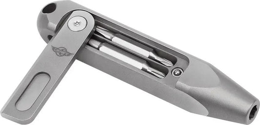 Oknife Otacle D1 EDC Pocket Tool - Hidden Titanium Hex Bit Storage With 8 Bit Sizes And Magnetic Bit Holders by Oknife