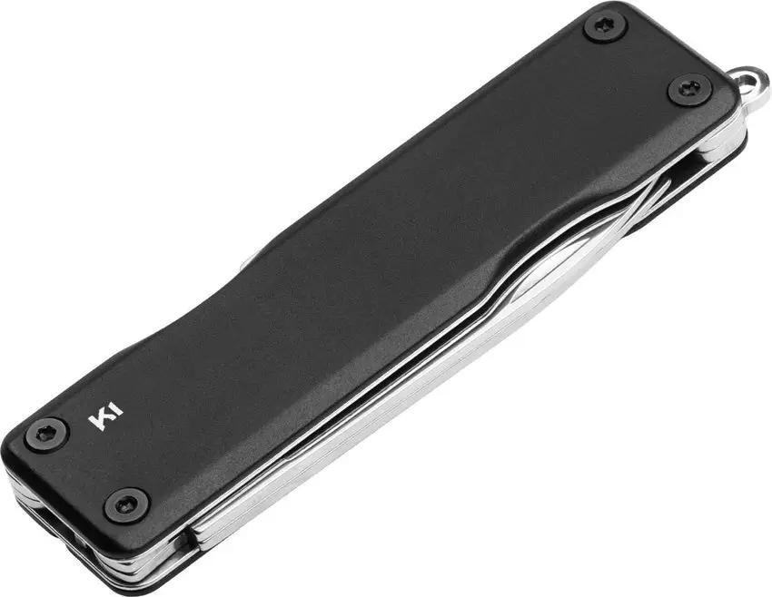 OKnife Otacle K1 Multitool - Compact 2.88 In Closed Black Aluminum Handle With Scissors Can Opener Bottle Opener by OKnife