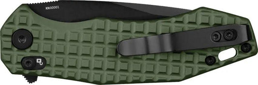 Oknife Spurdog Linerlock OD Green Aluminum Handle D2 Tool Steel Blade - Durable EDC Knife With Pocket Clip by Oknife