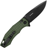 Oknife Spurdog Linerlock OD Green Aluminum Handle D2 Tool Steel Blade - Durable EDC Knife With Pocket Clip by Oknife