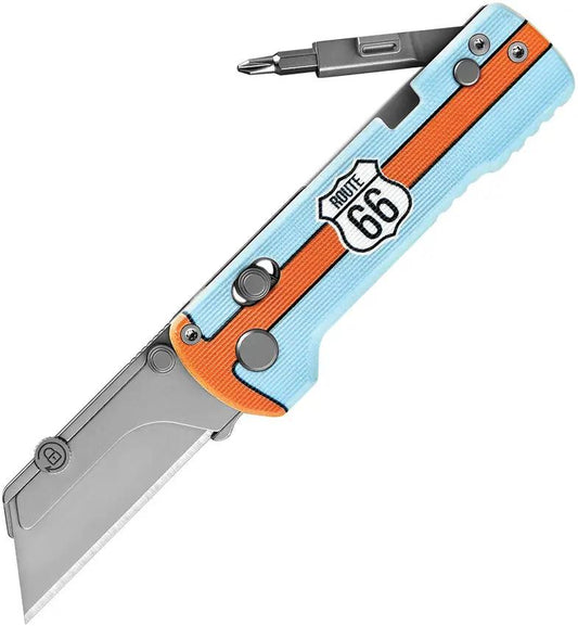 Oknife Otacle U1 Pro Rail Lock Racing 66 Edition - Quick Blade Change Mechanism and Folding Screwdriver by Oknife