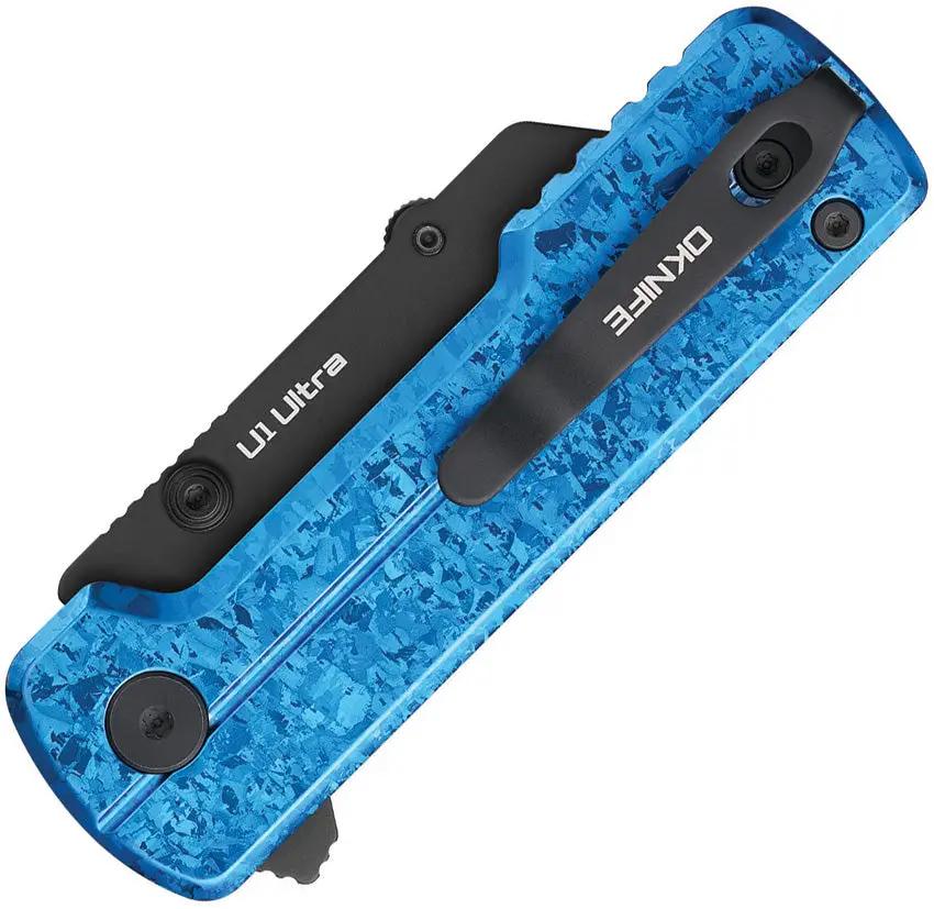 Oknife Otacle U1 Ultra Button Lock Bl U1 ULTRA SNOWFLAKE BLUE by Oknife