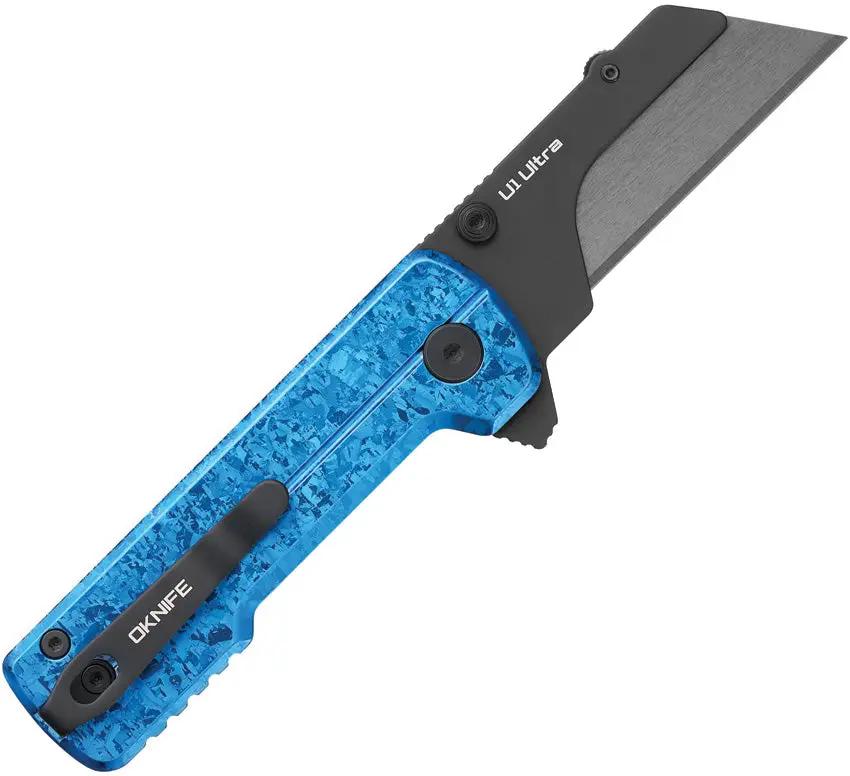 Oknife Otacle U1 Ultra Button Lock Bl U1 ULTRA SNOWFLAKE BLUE by Oknife