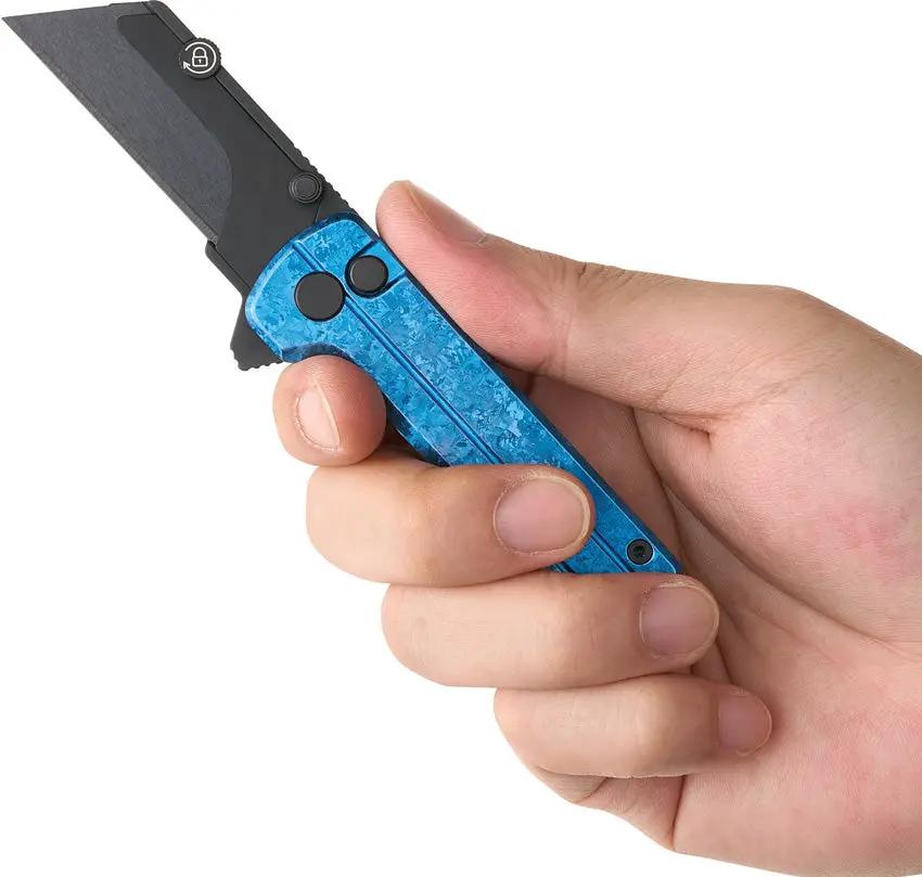 Oknife Otacle U1 Ultra Button Lock Bl U1 ULTRA SNOWFLAKE BLUE by Oknife