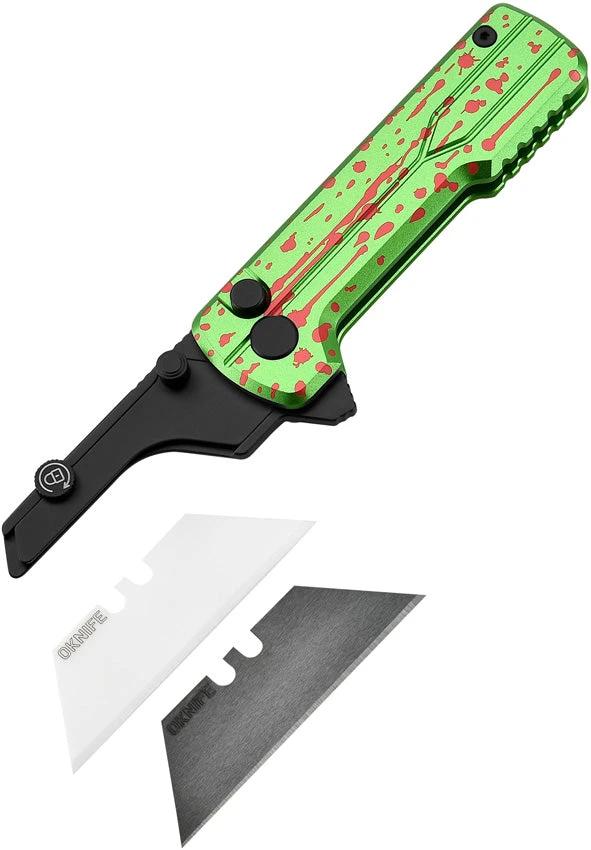 Oknife Otacle U1 Ultra Button Lock Gr U1 ULTRA ZOMBIE GREEN by Oknife