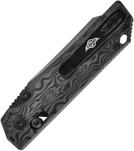 Oknife XEN Rail Lock Zombie Green XEN Damascus Carbon Fiber Handle - S45VN Blade by Oknife