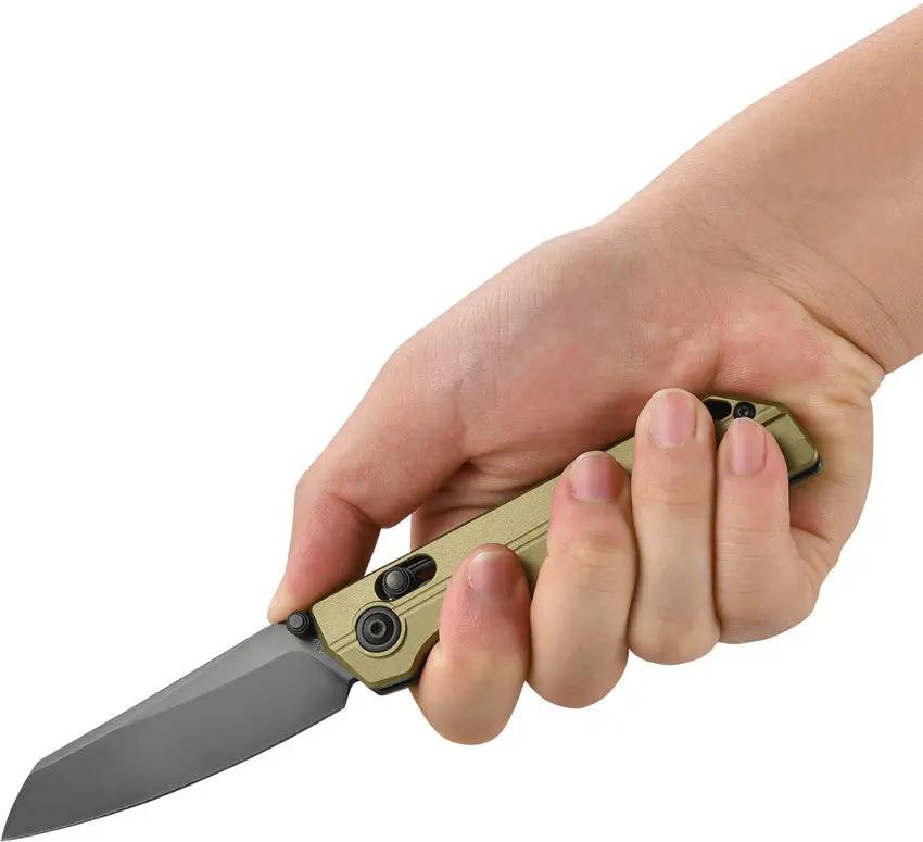 Oknife XEN Rail Lock Olive Green - Ken Onion Designed Nitro V Blade With DLC Coating And Olive Green Aluminum Handle by Oknife