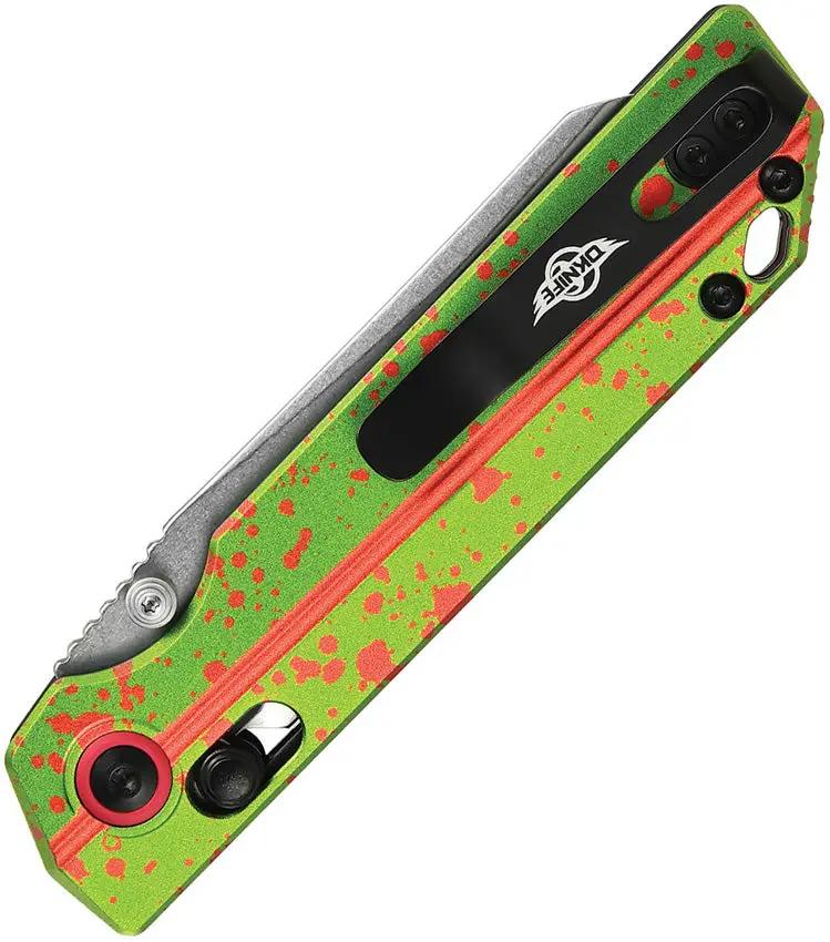 Oknife XEN Rail Lock Zombie Green - Nitro V Steel Sheepsfoot Blade Aluminum Handle Ken Onion Design by Oknife