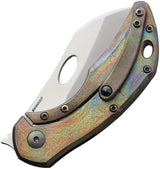 Olamic Cutlery Busker Framelock Mars Valley MagnaCut Blade - Carbon Fiber Handle With Titanium Back And Zippered Case by Olamic Cutlery