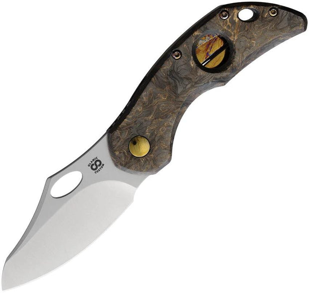 Olamic Cutlery Busker Framelock Gold CF BCFSE982 by Olamic Cutlery