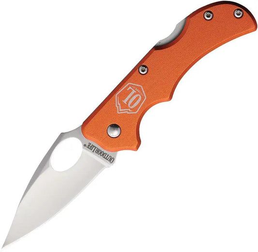 Outdoor Life Summit Lockback - Orange Aluminum Handle, Satin 2.75 Inch Blade, Thumb Pull, Pocket Clip by Outdoor Life