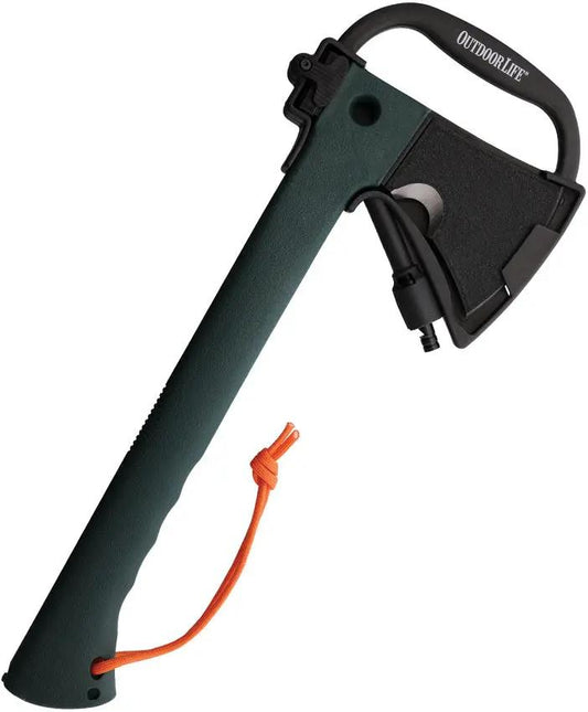 Outdoor Life Utility Axe LM1060B - 14 Inch Multi Tool Axe With Hammer End Fire Starter Saw And Whistle Nylon Sheath by Outdoor Life