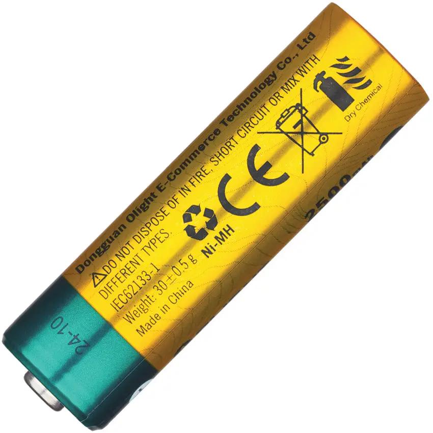Olight High Capacity AA NiMH Rechargeable Batteries 8 Pack 2100mAh for Flashlights - Long Lasting Power by Olight