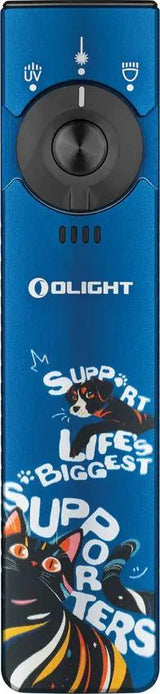 Olight Arkfeld Pro 3R Paw Edition - Rechargeable EDC Flashlight With Multi Mode Strobe And UV Green Beam by Olight