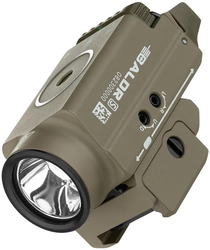 Olight Baldr S Tactical Light - Rechargeable 800 Lumens With Integrated Green Laser And Picatinny Rail Adapter by Olight