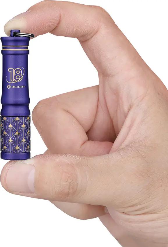 Olight I3E Anniversary Edition Purple Keychain Light - 90 Lumen EDC Bright Compact Aluminum Body by Olight