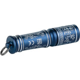 Olight I3E Flashlight Blue Porcelain Keychain EDC - 90 Lumens Aluminum Pocket Light by Olight