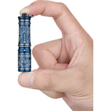 Olight I3E Flashlight Blue Porcelain Keychain EDC - 90 Lumens Aluminum Pocket Light by Olight