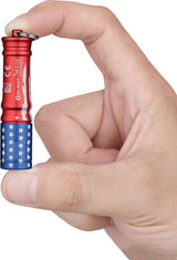 Olight I3E Stars And Stripes Keychain Flashlight - 90 Lumen EDC Light With Water Resistance by Olight