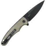 Olight Mettle 2 Button Lock OD Micarta EDC Knife - Compact Drop Point Blade 154CM Steel by Olight