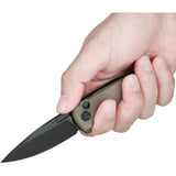 Olight Mettle 2 Button Lock OD Micarta EDC Knife - Compact Drop Point Blade 154CM Steel by Olight