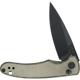 Olight Mettle 2 Button Lock OD Micarta EDC Knife - Compact Drop Point Blade 154CM Steel by Olight