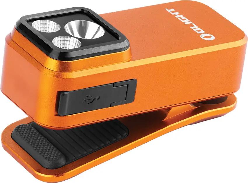 Olight Oclip Pro Clip Light Orange Rechargeable USB C LED Flashlight With 120M Beam Waterproof And Impact Resistant by Olight