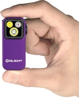 Olight Oclip Pro Clip Light Purple - Rechargeable USB C Clip Light With Dual White And Red LEDs 120m Beam by Olight